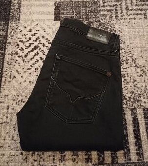 Pepe jeans čierne straight slim streč