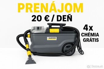 Prenájom tepovača Kärcher Puzzi 10/1 – vyčistite si sedačky,