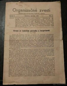 Organizačné zvesti HSĽS november 1943 Slovenský Štát