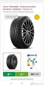Letné pneumatiky 195/55/R16