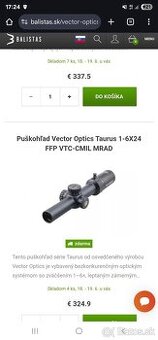 Puškohlad Vector Optics Taurus 1-6x24
