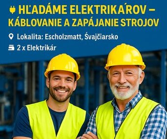 1 - 2 x elektrikári do Švajčiarska 32€