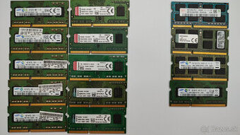 Predám DDR3 RAM do notebookov (SO-DIMM), rôzne modely.