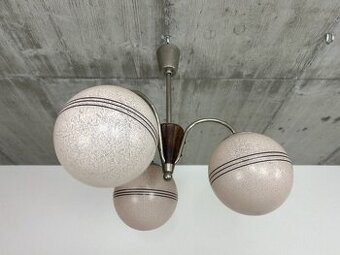Art deco trojguľový luster