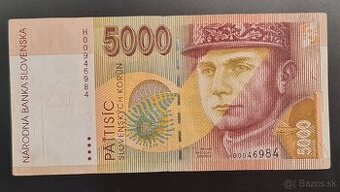 Slovenská bankovka 5000 SK