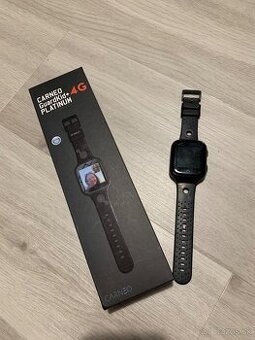 Detské smart hodinky Carneo GUARDKID+ 4G Platinum - čierne