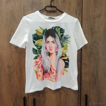 Bavlnené tričko ZARA