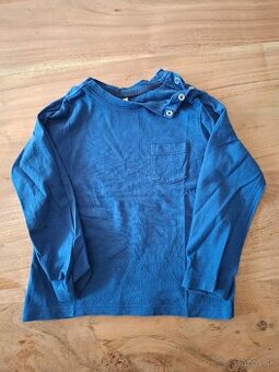 Modre tričko s vreckom 92