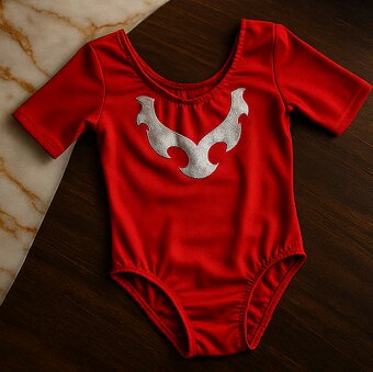 Krásny tanečný gymnastický dres červený