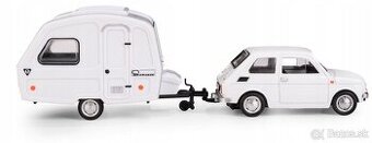 Fiat 126 + Niewiadow N250C 1:43 colorful