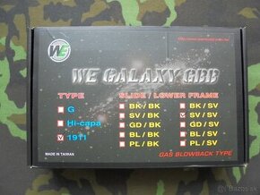 WE Galaxy 1911 chrome gas GBB full metal.