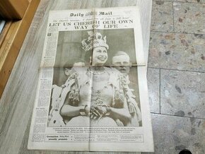 ORIGINÁL "Daily Mail" zo dňa 3.júna 1953,britský denník,deň - 1