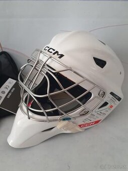 Brankarska maska poloprofi model CCM F9-biela L