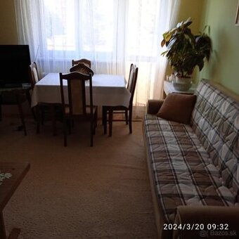 Predám prípadne prenájmem zariadený 3 izbový byt s balkónom