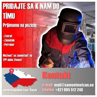 [✔️] Zvárač, zámočník, potrubár | Severozápad Čiech |