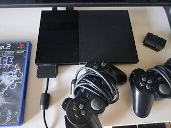 Playstation 2 Slim + 3 Dualshock + 4 hry + prípojka na TV