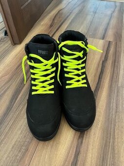 Topánky na motorku Ozone Town čierno-fluo žlté