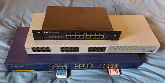 Predám switch ZyXEL GS-1116A, Allied  Telesyn 24 x AT-FS724i