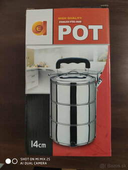 Predám nepoužitý Nerezový obedár, 3 dielny