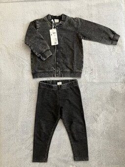 Súprava bunda a legíny s imitáciou rifloviny veľ.86 Lindex