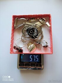 Set strieborných šperkov z motívom ruže