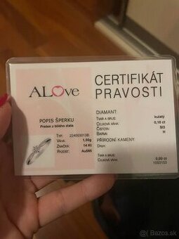 Zásnubný prsteň z bieleho zlata s diamantom 14k, 0,18ct