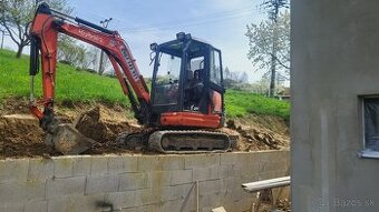 Prenájom - požičanieminibágra 2,8t - Kubota