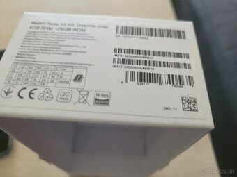 Mobilny telefon Redmi Note 10 5G Graphite Gray