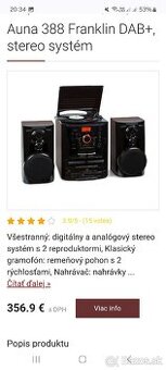 Ponúkam na predaj Auna 388 Franklin Dab+, Stereo systém.