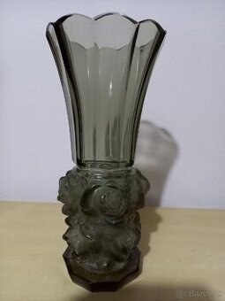 Sklenena Art deco vaza