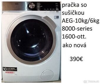 predám pračku so sušičkou AEG-Elektrolux-.Whirlpool.... - 1