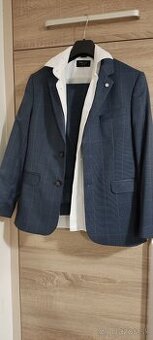 Chlapčenský oblek 146 a biela košeľa veľkosť 146