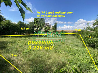 Veľký Lapáš RD pôvodný stav pozemok 3 226 m2 ID 570-12-MIG