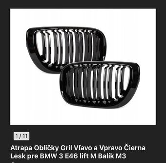 BMW e46 m3 predná maska