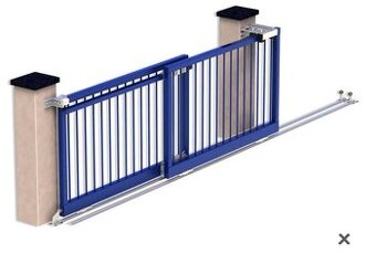 Teleskopický systém pre 2-dielnu posuvnú bránu