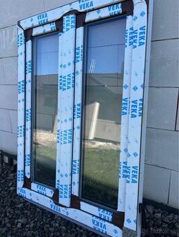 Okno Veka 1005x1380 mm 3sklo orech/biela