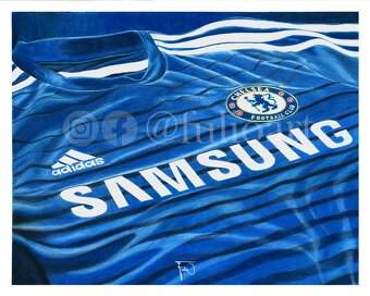 ''BLUE PASSION'' - Hyperrealistická kresba dresu CHELSEA