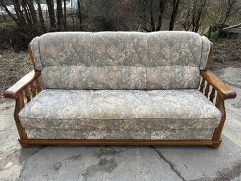 Sedací souprava s masivnym drevom