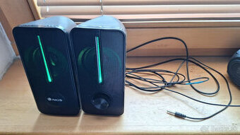 PC reproduktory NGS 2.0 – LED podsvietenie, USB, 3,5 mm jack