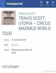 Travis Scott vstupenky