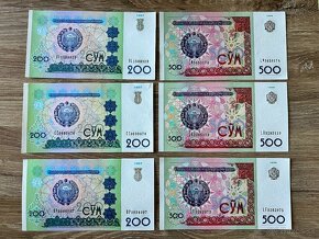 Lot UNC bankoviek - Uzbekistan