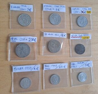 Mince Československé (cssr,haliere,...)