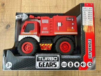Nové svietiace hasičské auto so zvukom – Turbo Gears (v bale