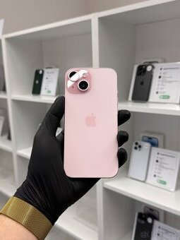 ZÁRUKA 2 ROKY /  Apple iPhone 15 128GB Pink, 100% ZDRAVIE