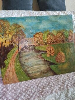 Obrázek na kartonu bez podpisu