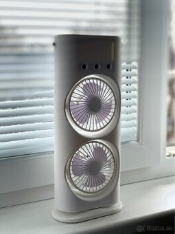 Mini USB ventilátor s 2 ventilátormi (tichý, LED)