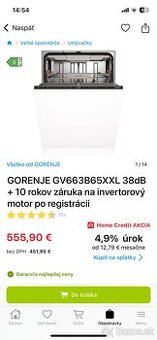 GORENJE GV663B65XXL 38dB