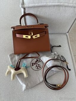 Hermes kelly mini kabelka hnedá