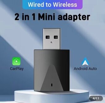 CarPlay a Android Auto Bezdrotovy USB adapter