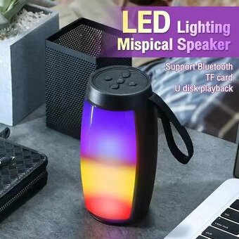 Bluetooth stereo reproduktor s LED svetlom